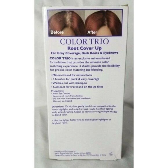 Salon On 5th Ave NYC Color Trio Root Cover Up Brown to Auburn Hair & Eyebrows - Picture 2 of 3